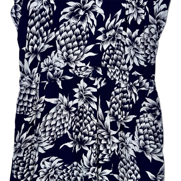 J. Crew Factory Blue And White Sleeveless Crinkle Dress - Picture 6 of 9